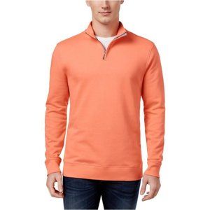 Club Room Men Quarter-Zip Tech Sweatshirt in Peach